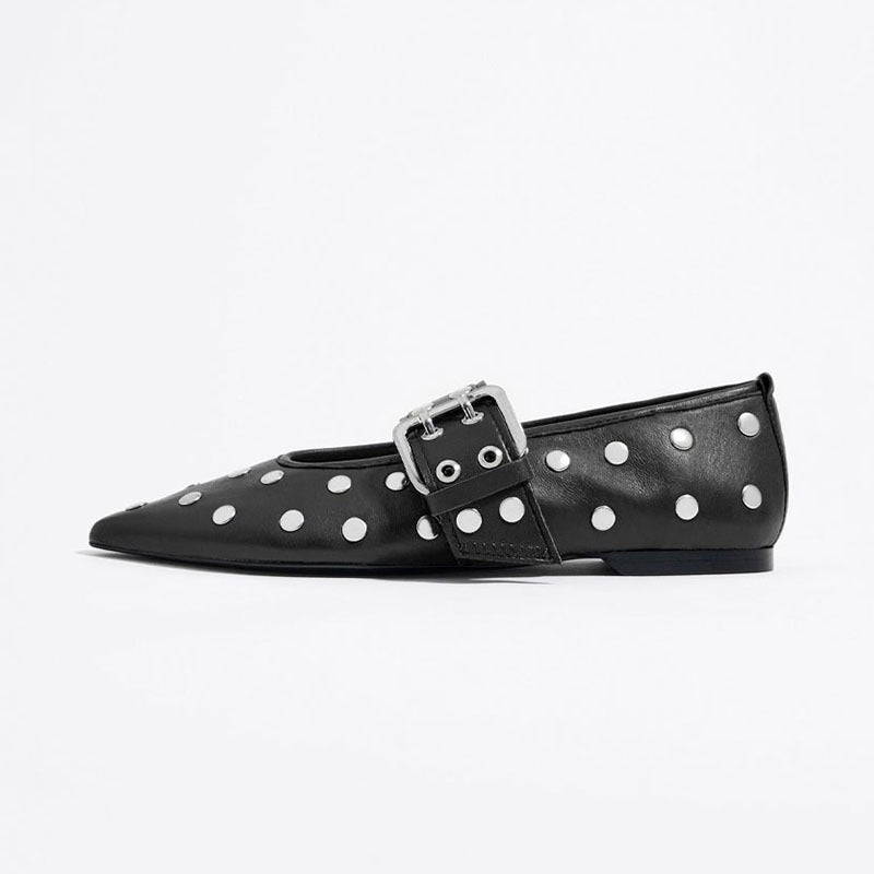 The Soft Leather Rivet Mule