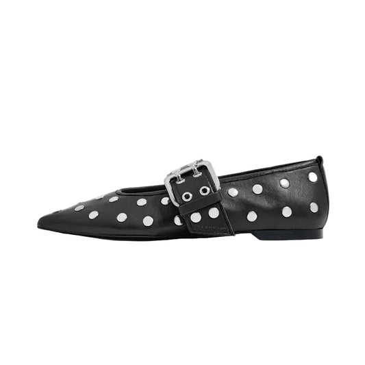 The Soft Leather Rivet Mule