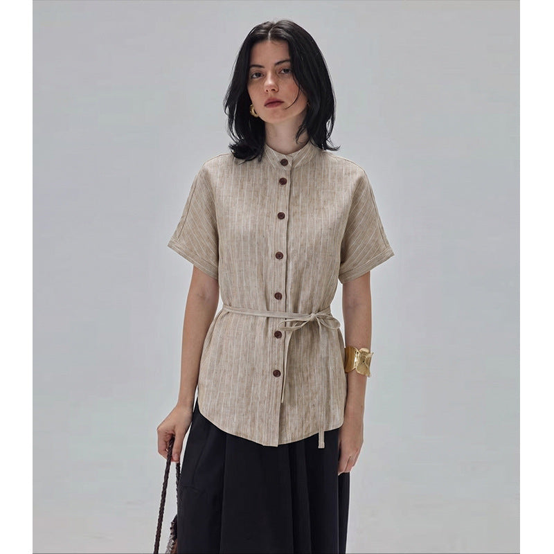 The Linen Henley Neck Shirt