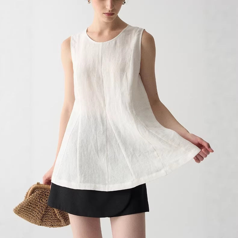 White Linen Blouse