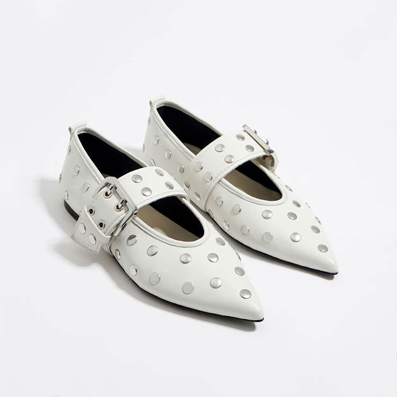 The Soft Leather Rivet Mule
