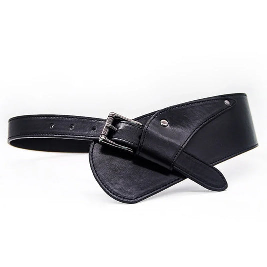 The Wide Leather Waistband