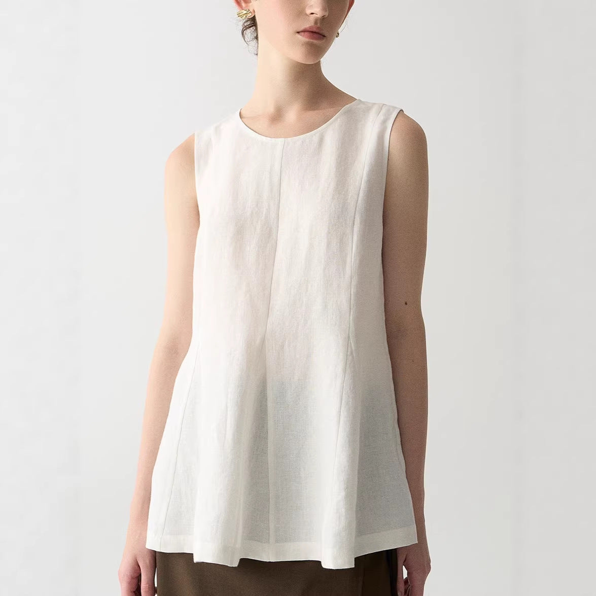 White Linen Blouse