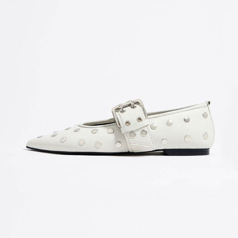 The Soft Leather Rivet Mule