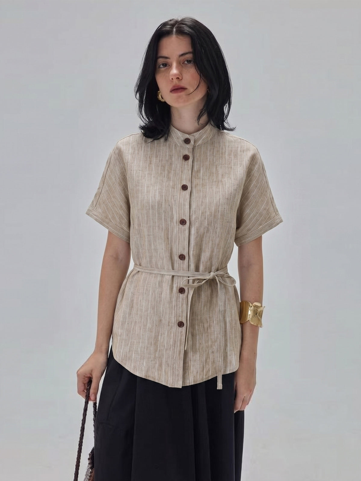 The Linen Henley Neck Shirt