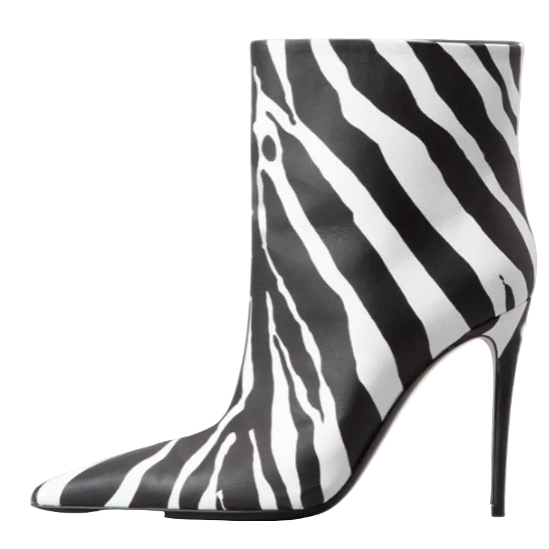 The Zebra-Print Ankle Boot