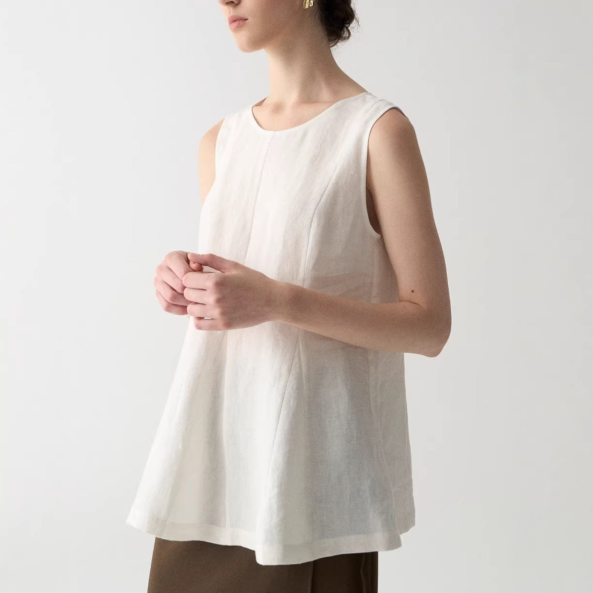 White Linen Blouse