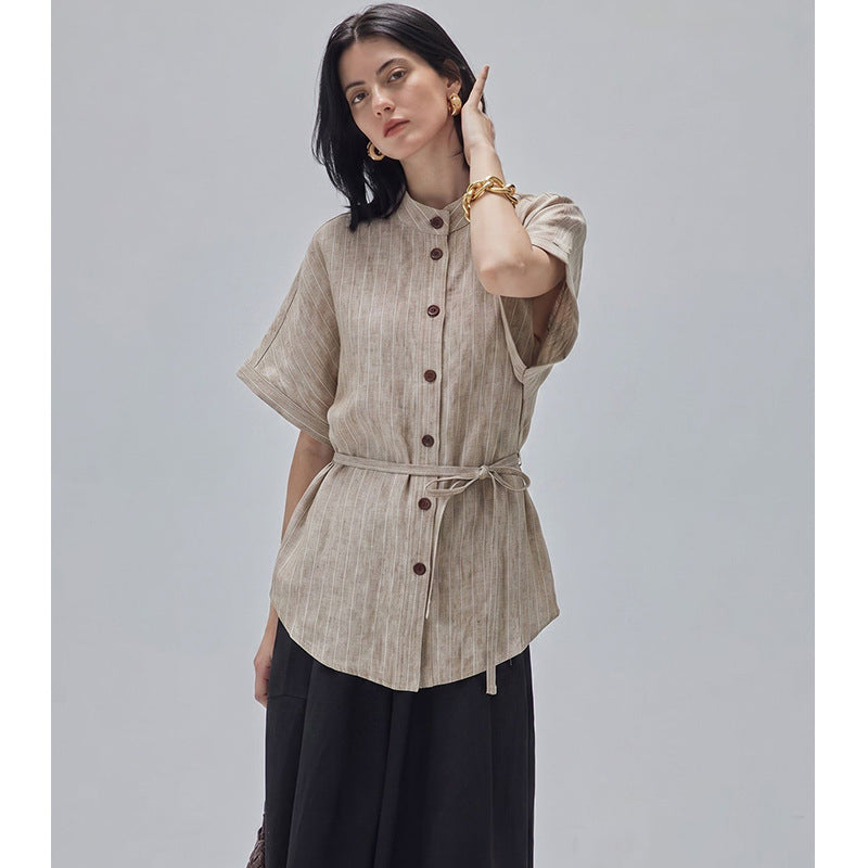 The Linen Henley Neck Shirt