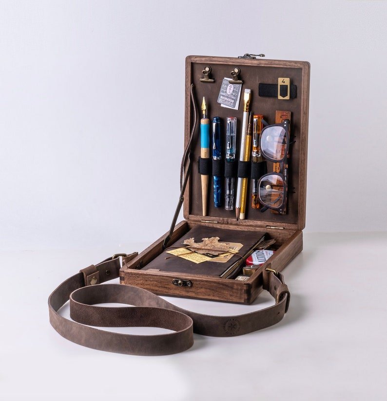 The Writers Messenger Wood Satchel