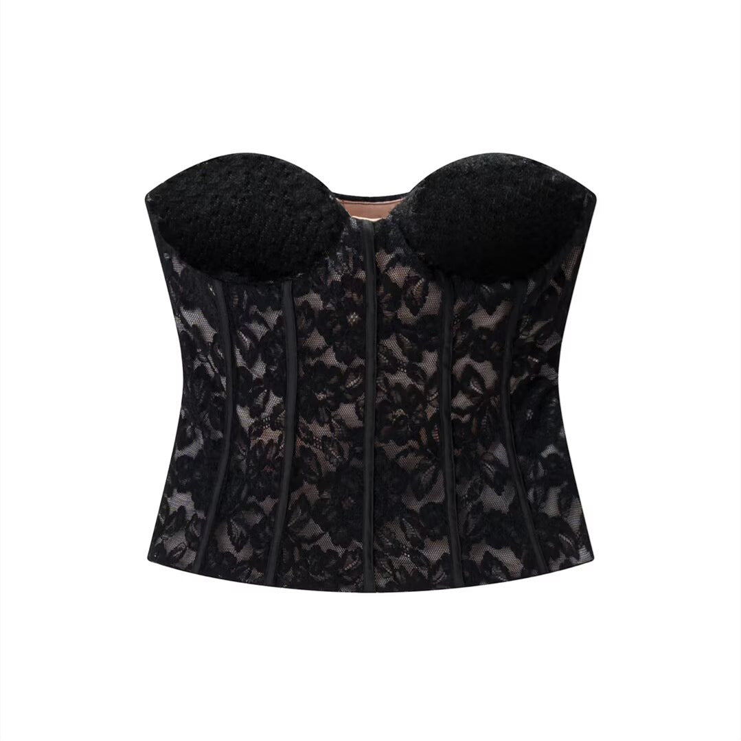 The Velvet Lace Bustier