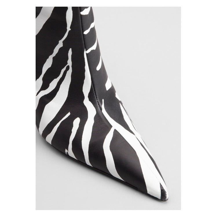 The Zebra-Print Ankle Boot