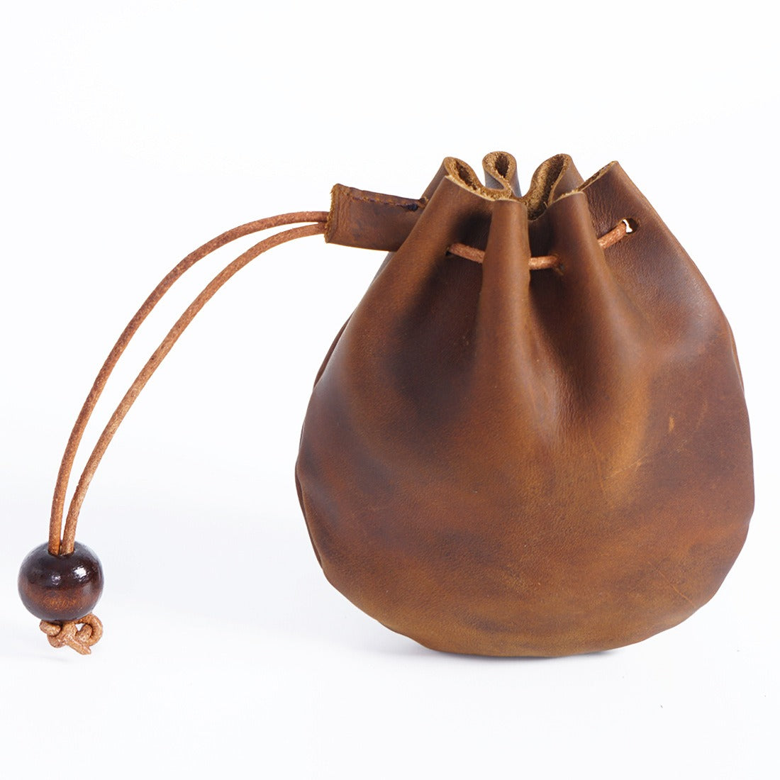 The Vintage Leather Drawstring Purse